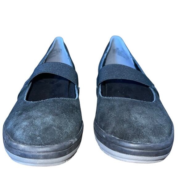 Vionic Mary Jane Wedge 8 Black Juide Leather Comfort Shoes Minimalist - Picture 4 of 9